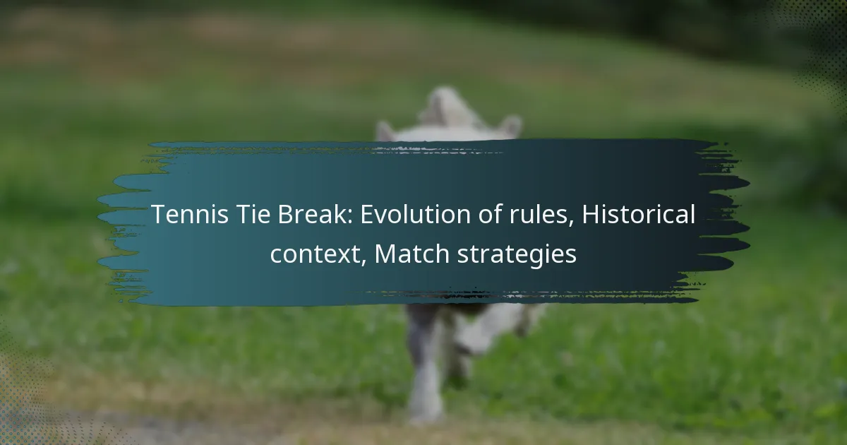 Tennis Tie Break: Evolution of rules, Historical context, Match strategies