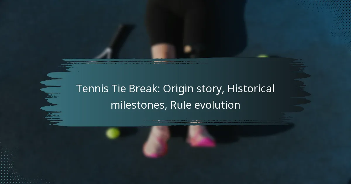 Tennis Tie Break: Origin story, Historical milestones, Rule evolution